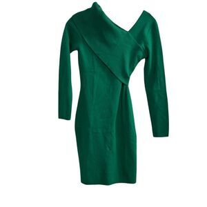 Lillusory Women's Off-Shoulder Green Mini Dress Size S